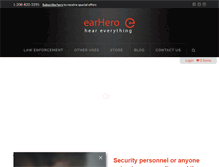 Tablet Screenshot of earhero.com
